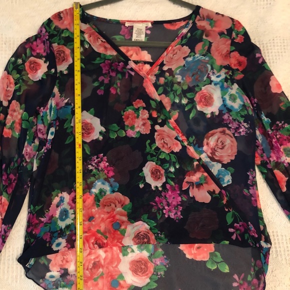 Agaci Navy Blue Floral Blouse - Picture 5 of 8